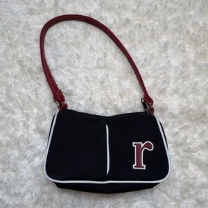 Retro Y2K R Initial Small Shoulder Bag